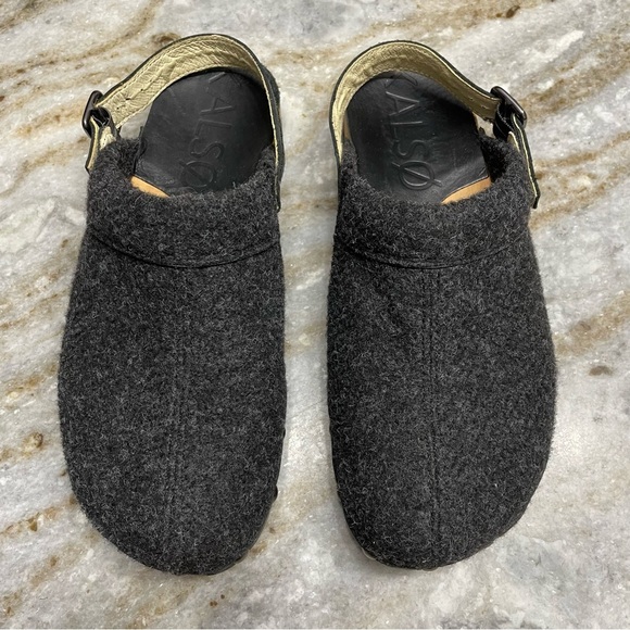 KALSO Earth Shanti Wool & Wood Negative Heel Clogs / Mules - Picture 3 of 12